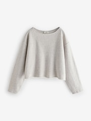 American Vintage Grey Boat Neck 100% Cotton Sweater - Image 4 of 4