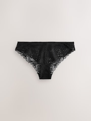 Noir - Culottes brésiliennes de dentelle - Image 7 of 9