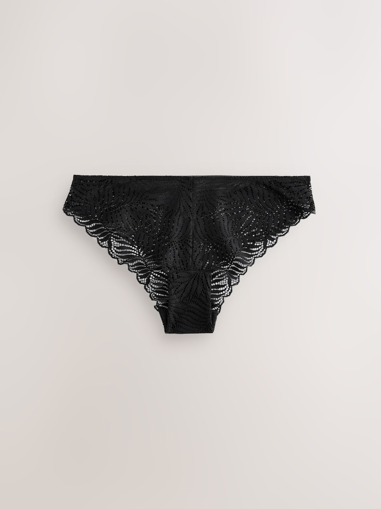 Noir - Culottes brésiliennes de dentelle - Image 7 of 9
