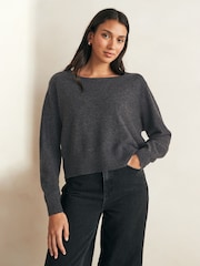 American Vintage Grey Raxow Round Necky Sweater - Image 1 of 4