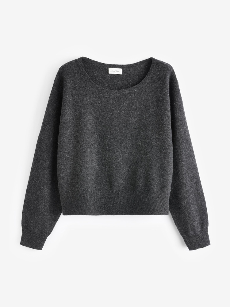 American Vintage Grey Raxow Round Necky Sweater - Image 4 of 4 American Vintage Grey Raxow Round Necky Sweater - Image 4 of 4
