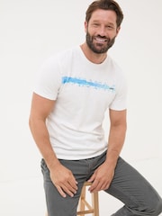 FatFace White Ice Breakers 100% Cotton T-Shirt - Image 3 of 5