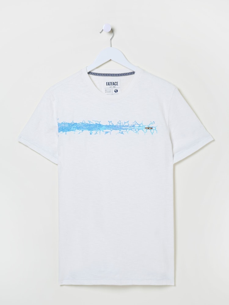 FatFace White Ice Breakers 100% Cotton T-Shirt - Image 5 of 5