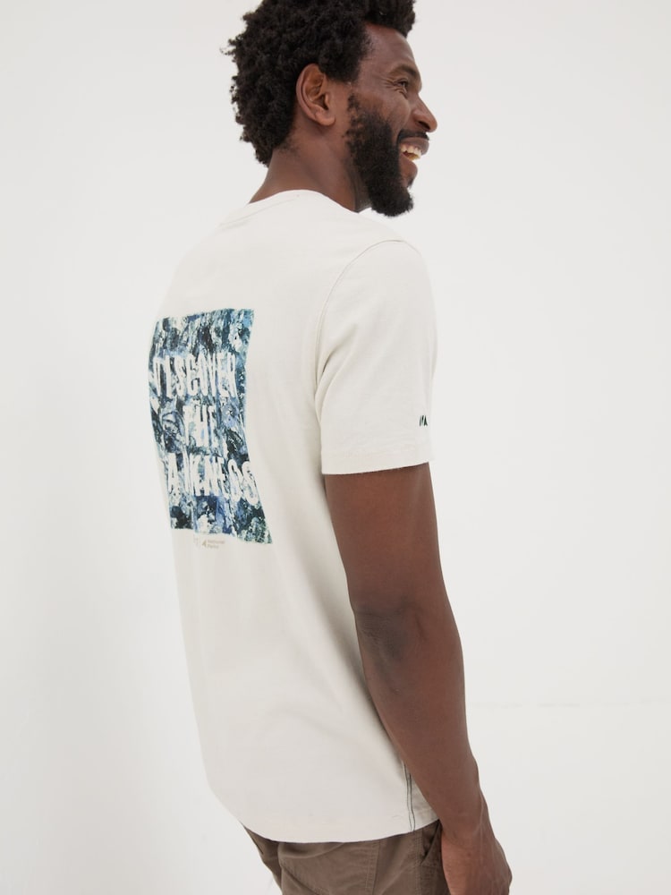 FatFace Natural Dark Skies Discover Darkness T-Shirt - Image 2 of 8