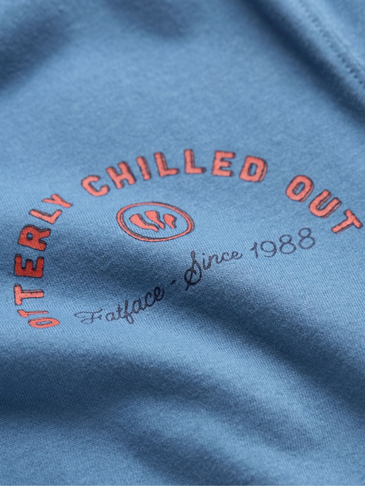 FatFace Light Blue Otterley Chilled T-Shirt - Image 10 of 10