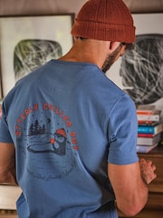 FatFace Light Blue Otterley Chilled T-Shirt - Image 2 of 10