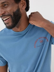 FatFace Light Blue Otterley Chilled T-Shirt - Image 7 of 10