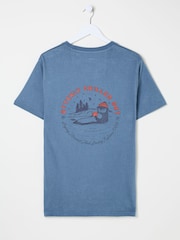 FatFace Light Blue Otterley Chilled T-Shirt - Image 9 of 10
