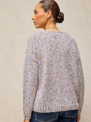 White Stuff Natural Texture V-Neck Jumper - Image 2 of 6
