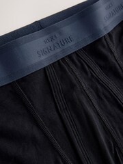 Black Blue/Purple Waistbands 4 pack Signature A-Fronts Boxers - Image 7 of 8