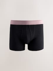 Black Blue/Purple Waistbands 4 pack Signature A-Fronts Boxers - Image 8 of 8
