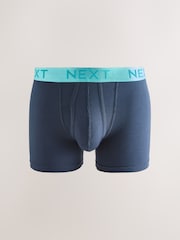 Navy Bright Waistband A-Front Boxers 8 Pack - Image 2 of 12