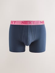 Navy Bright Waistband A-Front Boxers 8 Pack - Image 8 of 12