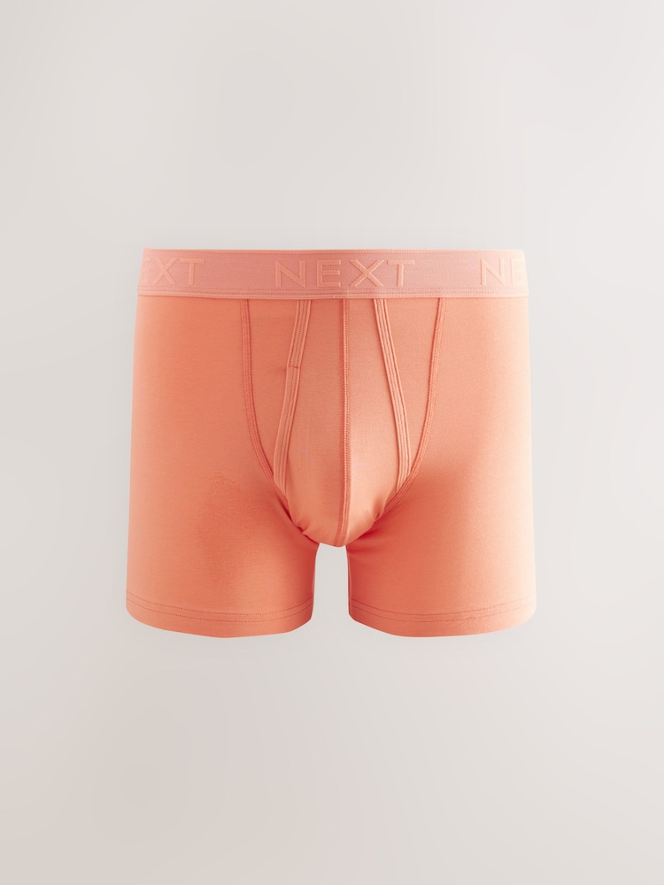 Orange/Green/Neutral 10 pack A-Front Boxers - Image 6 of 14