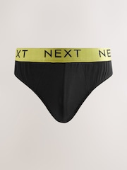 Black Bright Waistband 10 pack Cotton Rich Briefs - Image 10 of 14