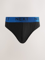 Black Bright Waistband 10 pack Cotton Rich Briefs - Image 11 of 14