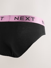 Black Bright Waistband 10 pack Cotton Rich Briefs - Image 12 of 14