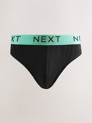 Black Bright Waistband 10 pack Cotton Rich Briefs - Image 9 of 14