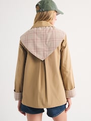 Abercrombie & Fitch Brown Scarf Cape A-Line Trench Coat - Image 2 of 9
