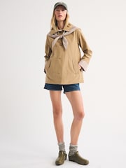 Abercrombie & Fitch Brown Scarf Cape A-Line Trench Coat - Image 4 of 9