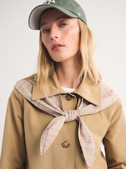 Abercrombie & Fitch Brown Scarf Cape A-Line Trench Coat - Image 6 of 9