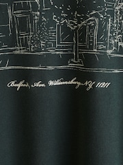 Abercrombie & Fitch Green Graphic Acid Wash Sweatshirt - Image 3 of 3