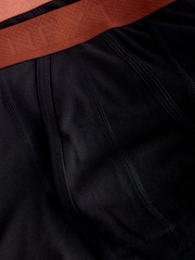 Black Orange/Green Waistband 5 Pack A-Front Cotton Rich Boxers - Image 9 of 9