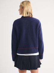 Abercrombie & Fitch Blue Horse Graphic Knit Jumper - Image 5 of 8