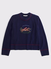 Abercrombie & Fitch Blue Horse Graphic Knit Jumper - Image 8 of 8