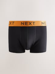 Black Shiny Colour Waistbands 10 pack Cotton Rich Blend Hipsters Boxers - Image 10 of 14