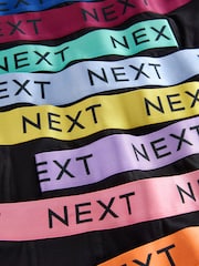 Black Shiny Colour Waistbands 10 pack Cotton Rich Blend Hipsters Boxers - Image 13 of 14