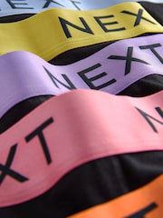 Black Shiny Colour Waistbands 10 pack Cotton Rich Blend Hipsters Boxers - Image 14 of 14