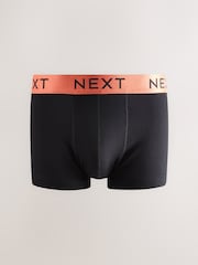 Black Shiny Colour Waistbands 10 pack Cotton Rich Blend Hipsters Boxers - Image 2 of 14