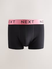 Black Shiny Colour Waistbands 10 pack Cotton Rich Blend Hipsters Boxers - Image 9 of 14