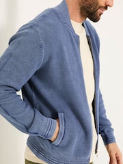 FatFace French Navy Berwick Laundered Knitted Bomber Cardigans - Image 4 of 5