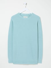 FatFace Pale Blue Berwick Laundered Crew Neck Jumper - Image 8 of 8