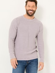 FatFace Lilac Purple Berwick Laundered Crew Neck Jumper - Image 1 of 7
