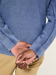 FatFace French Navy Berwick Laundered Crew Neck Jumper - Image 5 of 6