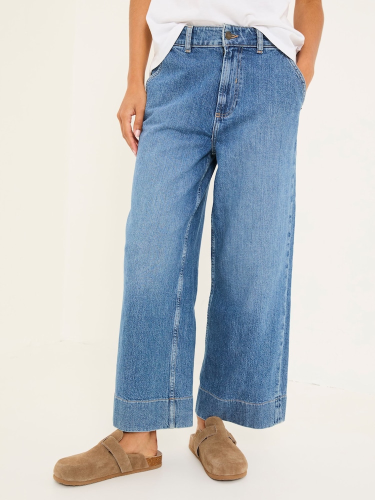 Wide Leg Crop Jeans - Image 1 of 7