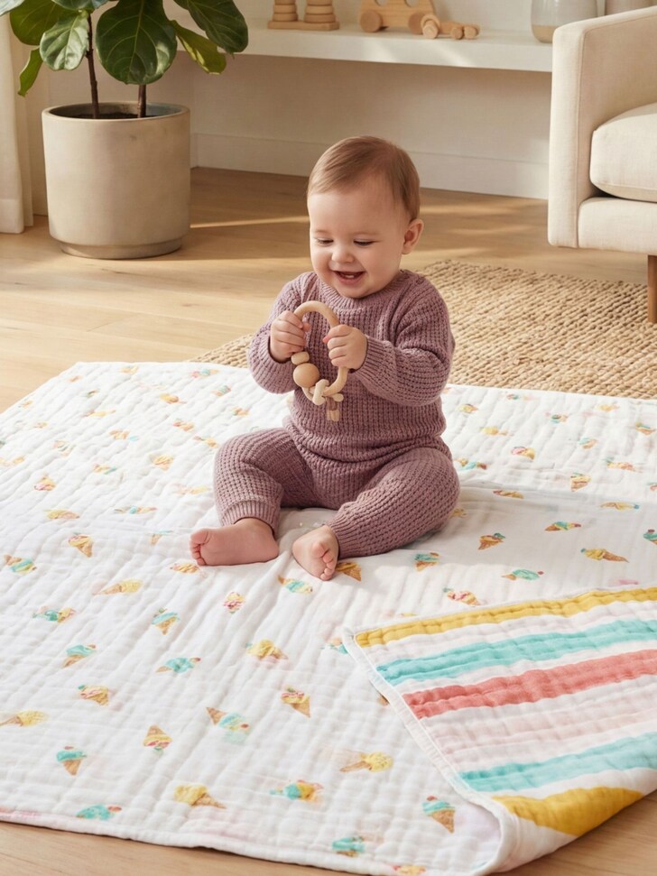 Aden + Anais White Essentials Cotton Muslin Blanket