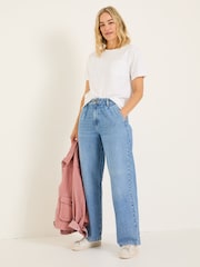 FatFace Ginger Denim Vintage Wide Leg Jeans - Image 4 of 7