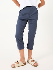 FatFace Farnham Charcoal Grey Cropped Chino Trousers - Image 1 of 5