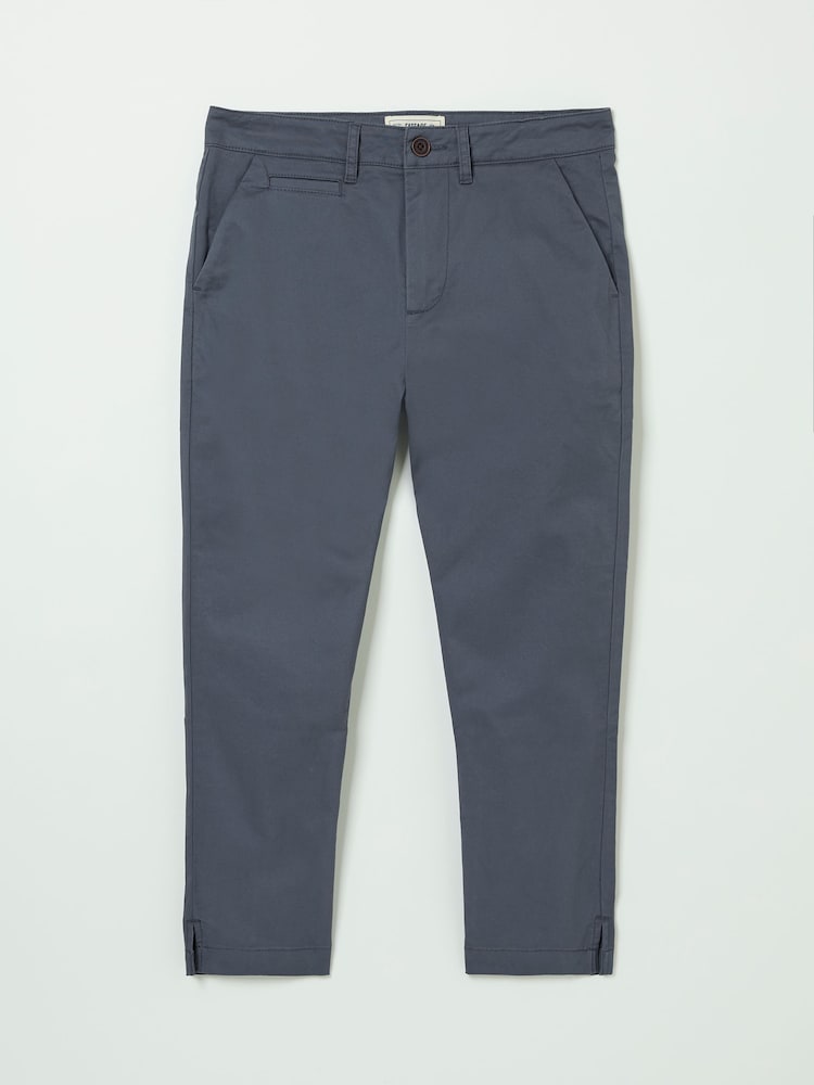FatFace Farnham Charcoal Grey Cropped Chino Trousers - Image 5 of 5
