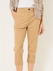 FatFace Farnham Stone Cropped Chino Trousers - Image 1 of 5