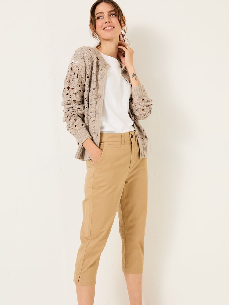 FatFace Farnham Stone Cropped Chino Trousers - Image 3 of 5