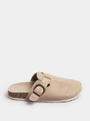 Long Tall Sally Natural Faux Suede Footbed Clogs - Image 2 of 5