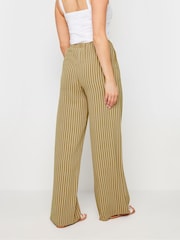 Long Tall Sally Natural Stripe Wide Leg Trousers - Image 3 of 5