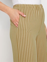 Long Tall Sally Natural Stripe Wide Leg Trousers - Image 4 of 5