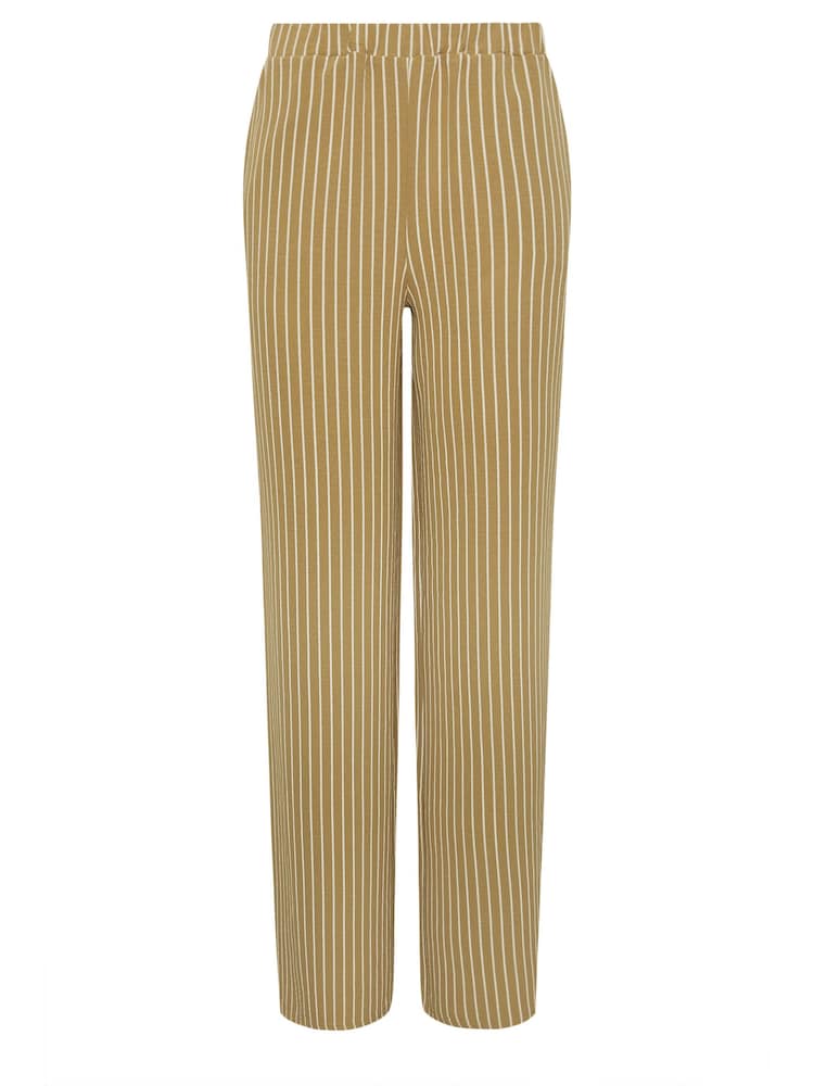 Long Tall Sally Natural Stripe Wide Leg Trousers - Image 5 of 5