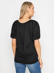 Long Tall Sally Black Keyhole Tie Top - Image 3 of 5